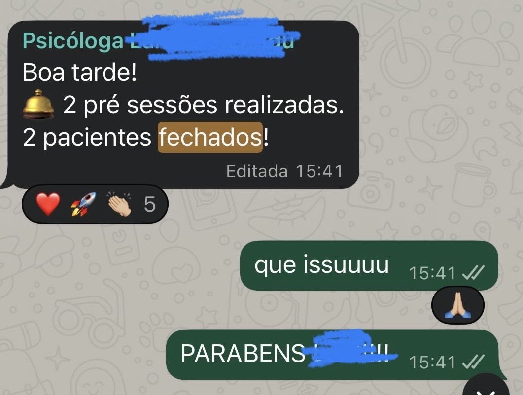 Print de aluno comemorando resultados 1